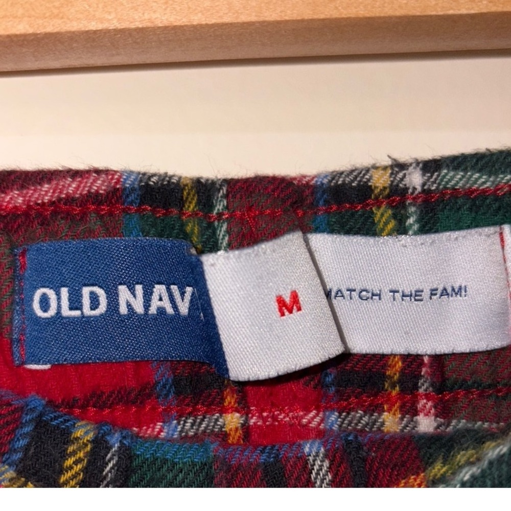 Old Navy Red and Green Plaid Pajama Pants - Picture 2 of 5